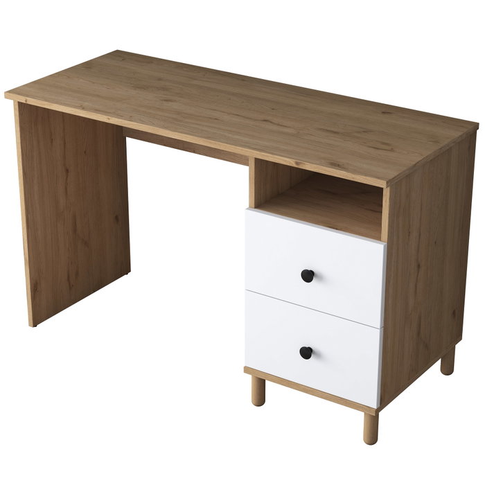 Hanah Home HA109 - 2633 Escritorio de estudio Nogal y Blanco Hanah Home HA109 - 2633 Escritorio de estudio Nogal y Blanco